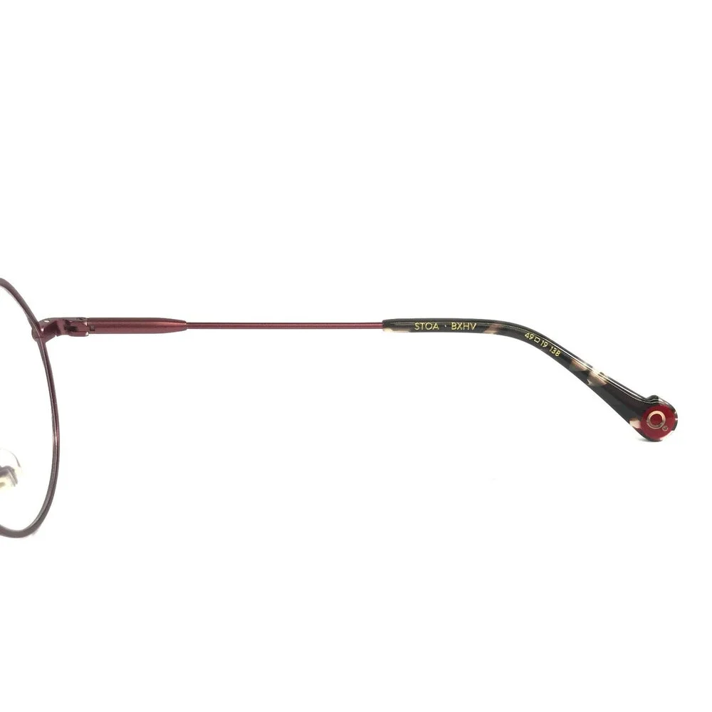 Etnia Barcelona Eyeglasses Frames STOA BXHV Bordeaux Havana Wire Rim 49-19-138